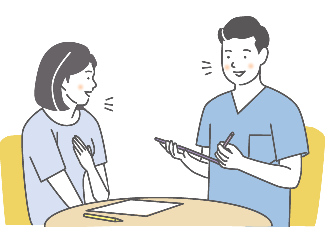 カウンセリングしている画像